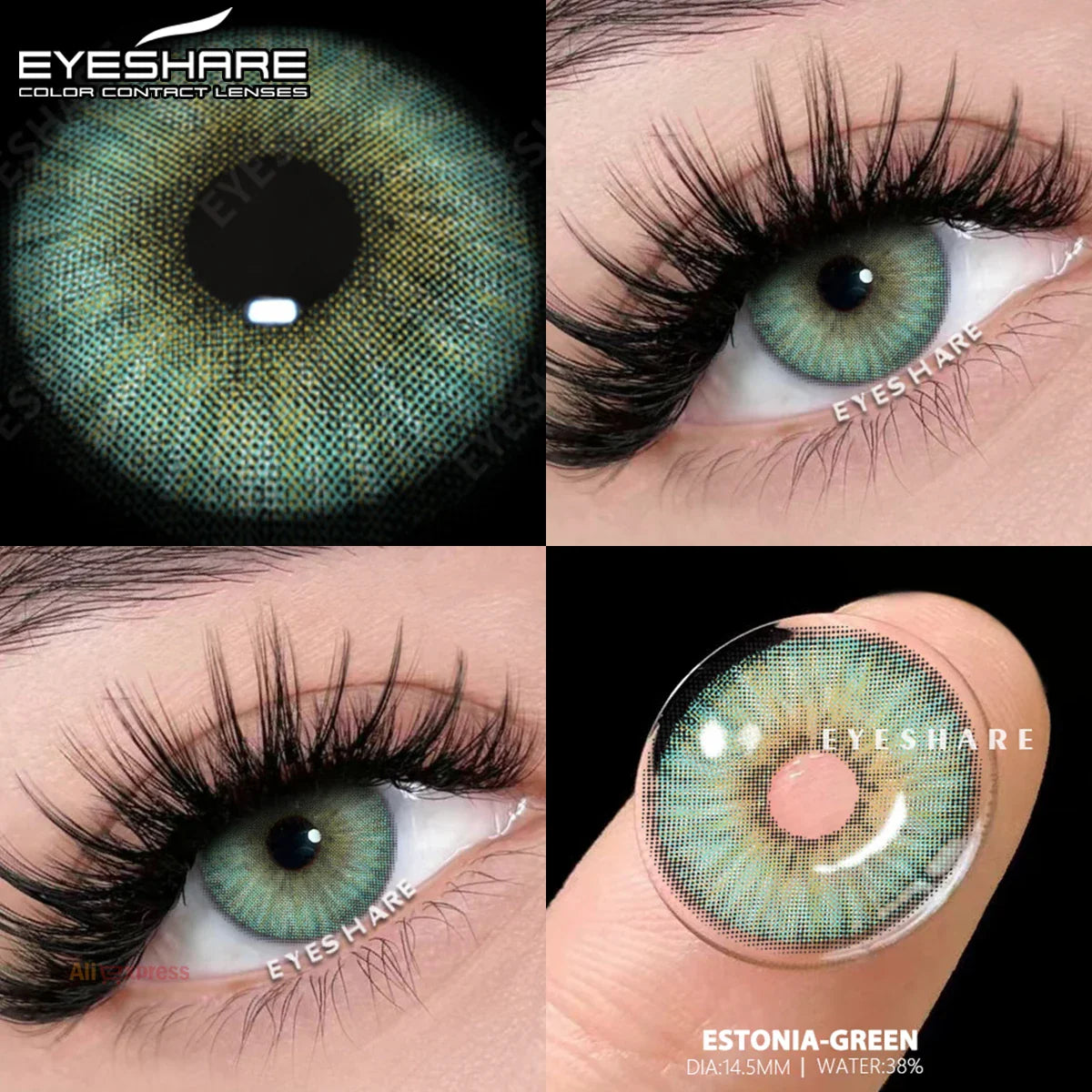 Rynx | 1 Pair Colored Contact Lenses Green Contact Fashion Blue Contact Gray Beautiful Pupils Brown Colored Lenses Yearly