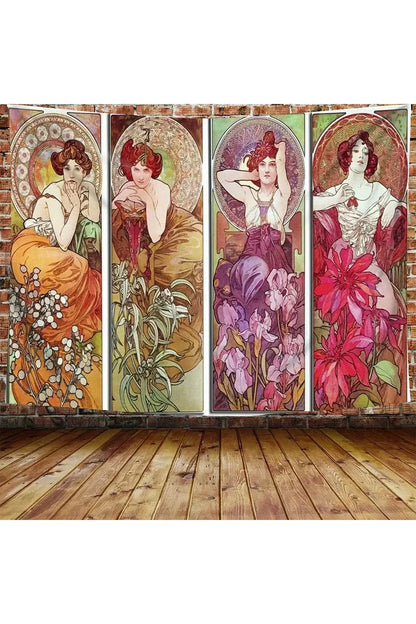 Rynx | Nouveau Flower Goddess Tapestry