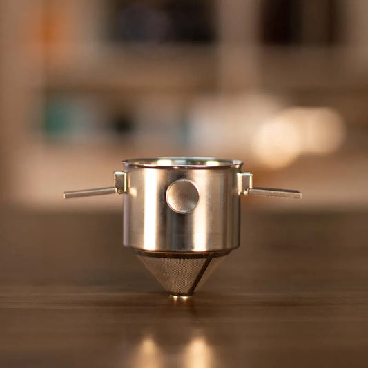 Rynx | 304 Stainless Steel Hanging Ear Coffee Filter Cup - Portable Hand Flush Filter with Filter Paper, Filter-free Funnel Coffee Utensils