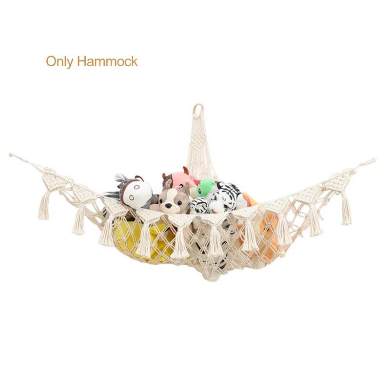 Rynx | Stylish Boho Filled Animal Storage Hammock - Modern Toy Organizer