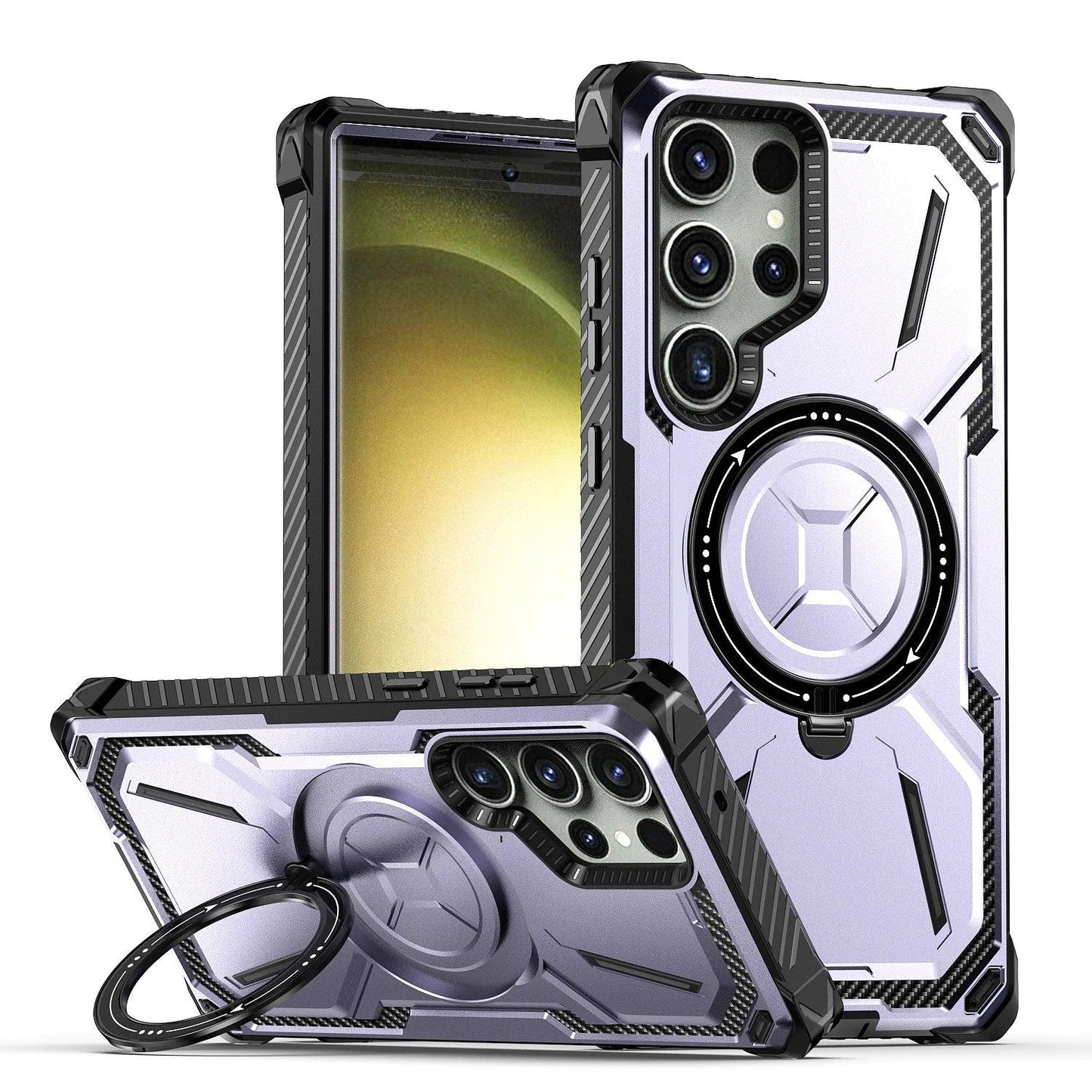 Rynx | Samsung Galaxy S23 Ultra/S23+ Plus Rugged Military Grade Shockproof Case with Magnetic Stand and MagSafe Support