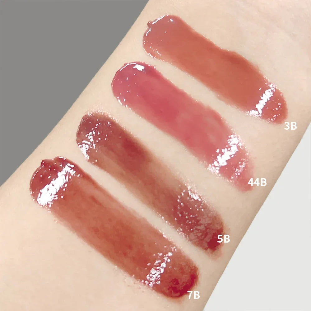 Rynx | Moisturizing Keyring Lipstick Mirror Water Korean Lip Lacquer Long-lasting Non-Sticky Cup Jelly Butterfly Liquid Lipstick Cosmetics