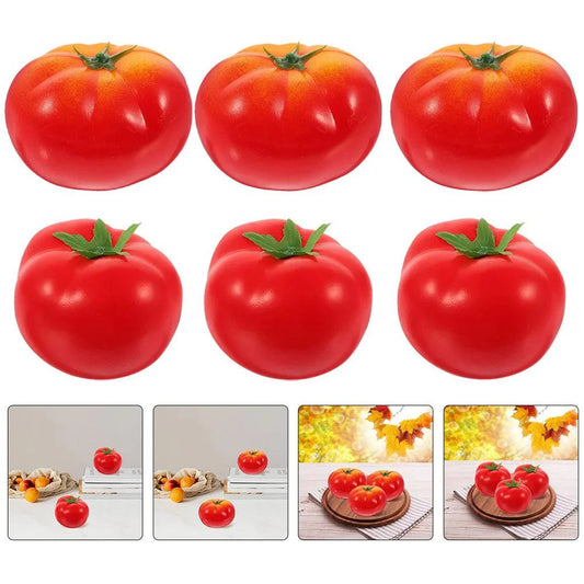 Rynx | Life-like 6-Piece Faux Tomato Collection - Realistic Decorative Props for Home and Retail Spaces