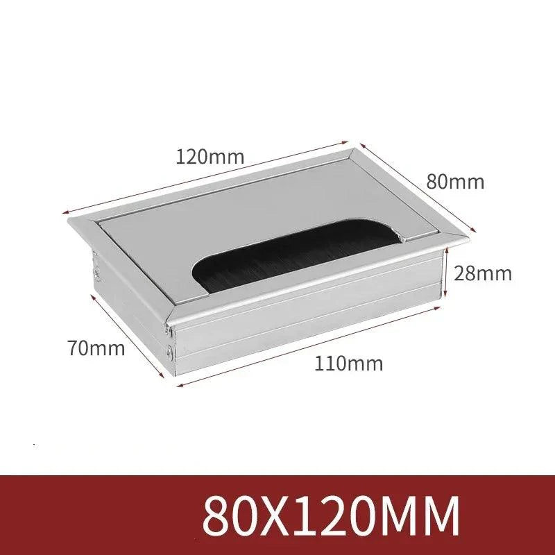 Rynx | Slim Rotatable Aluminum Table Cable Management Grommet with Flip-Top Access