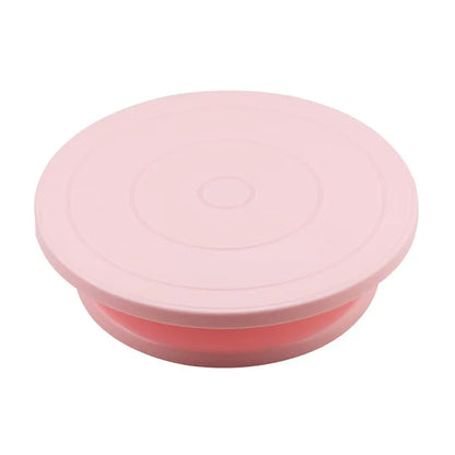 Rynx | Plastic Cake Turntable: Rotating Stable Stand for Baking Decoration - DIY Mold, Anti-Skid Round Cake Table