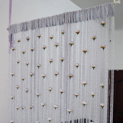 Rynx | Floral Decorative Hanging Room Divider Curtain