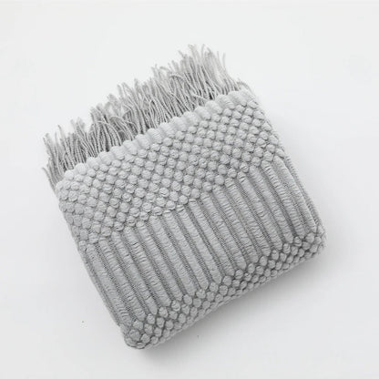 Rynx | purple diamond knit blanket
