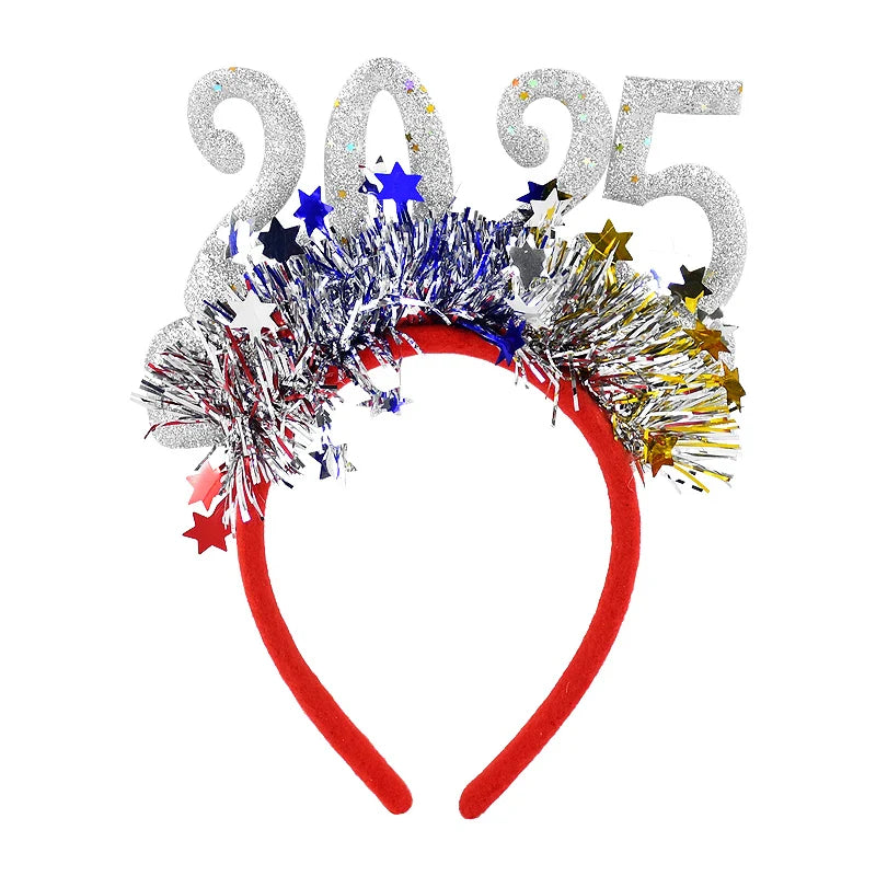 Rynx Christmas Photo Props Glasses Frames Headband Kids Adults New Year's Headwear Christmas Party Decoration Navidad Gift