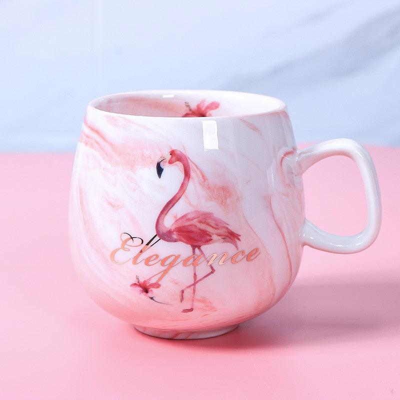 Rynx | Paw-sitively Charming Flamingo Ceramic Travel Mug: Your Cozy Companion for On-the-Go Sips