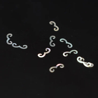 Rynx | Stunning natural abalone shell fish tail pieces for creative jewelry and instrument inlays