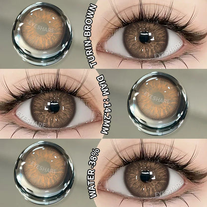 Rynx | 1 Pair New Colored Contact Lenses for Eyes Green Contact Lenses Fashion Blue Eye Lenses Annual Gray Beauty Contact Lenses