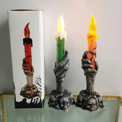 Rynx | Halloween Skeleton and Ghost Party Candles – Pumpkin Decor for Happy Halloween Home Decorations