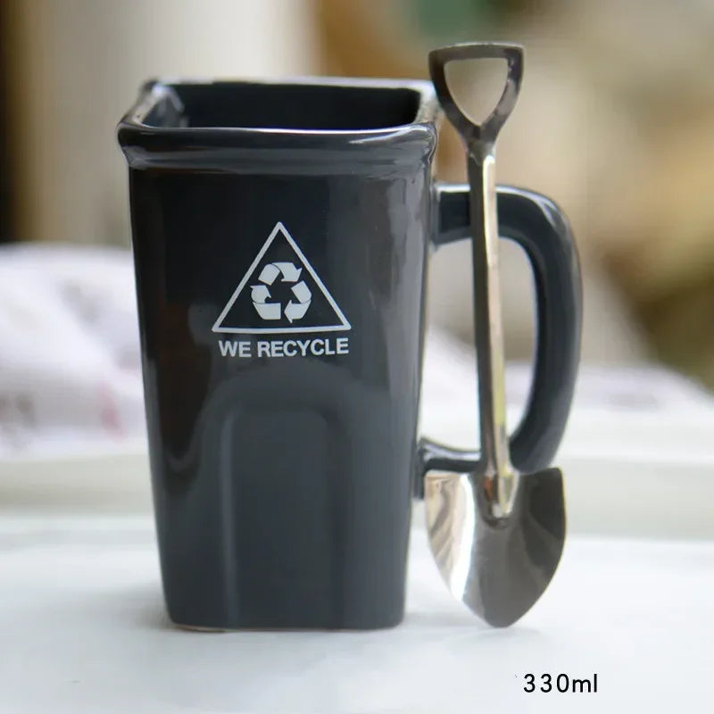 Rynx | Large Trash Can Ceramic Creative Mug