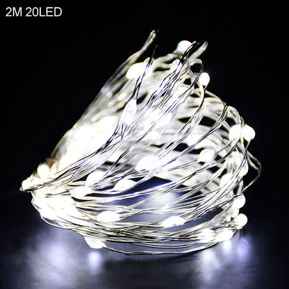 Rynx | 2M 20LED Santa Snowflake LED String Lights Christmas Decoration For Home Xmas Tree Ornament 2024 Christmas Kids Gift New Year