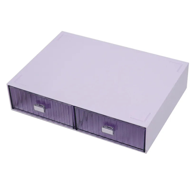 Rynx | Acrylic Pen Holder Storage Box Desktop Stationery Pen Box Office Transparent Large Capacity Drawer Makeup Organizer Cosmetics