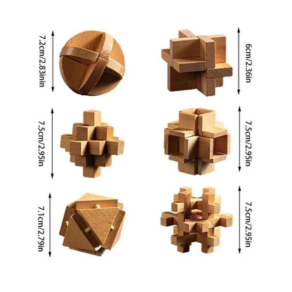 Rynx | Luban Lock Educational 3D Puzzle Set - Explore Chinese Heritage While Improving Cognitive Skills for Children