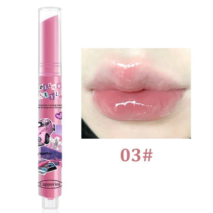 Rynx | Thin Tube Flower Lipstick Pencil Heart-Shaped Gel Lipstick Pencil Makeup Long-Lasting Moisturizing Lip Lacquer Girls Korean Cosmetics