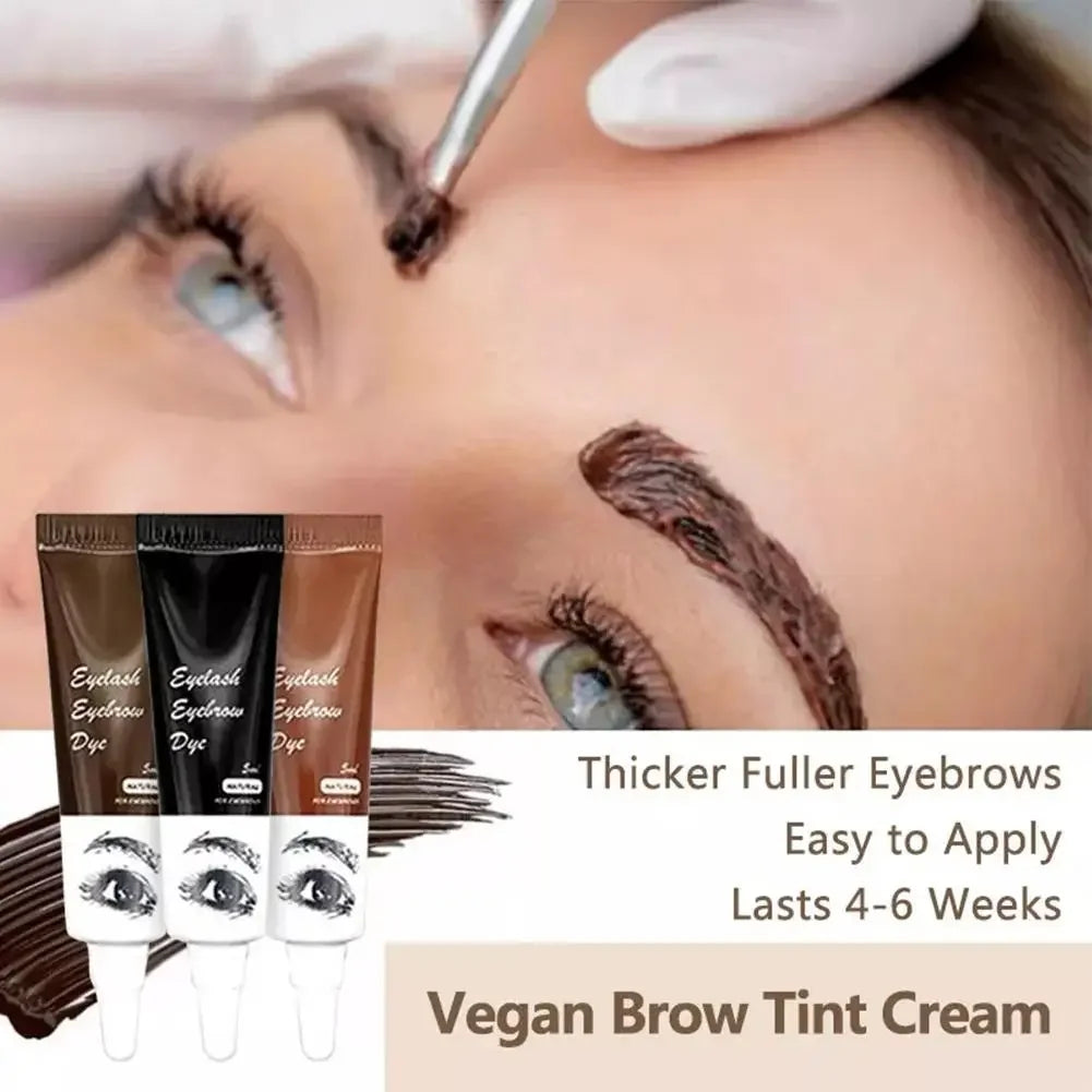 Rynx | 15-Minute Quick Henna Eyelash Eyebrow Coloring Toning Professional Easy Coloring Gel Eyelashes Brown Black Color Toning Cream Set Eyebrows Suitable