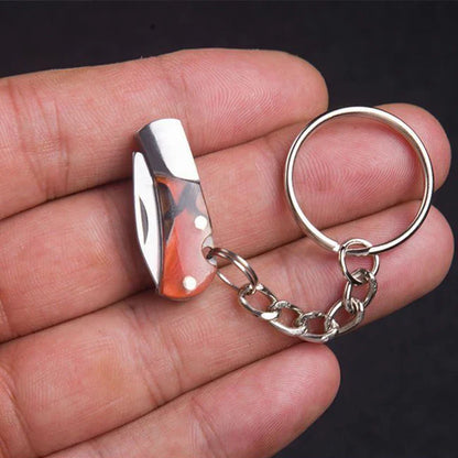 Rynx | New Mini Fold Knife Keychain - Portable Acrylic Small Blade Pendant, Cute Outdoor Hanging Camping Keyring