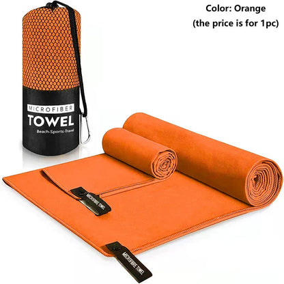 Rynx | Quick-Drying Sports Towel | Swimming Gym Fitness Camping Running Beach Towels | Blue Grey Green Orange