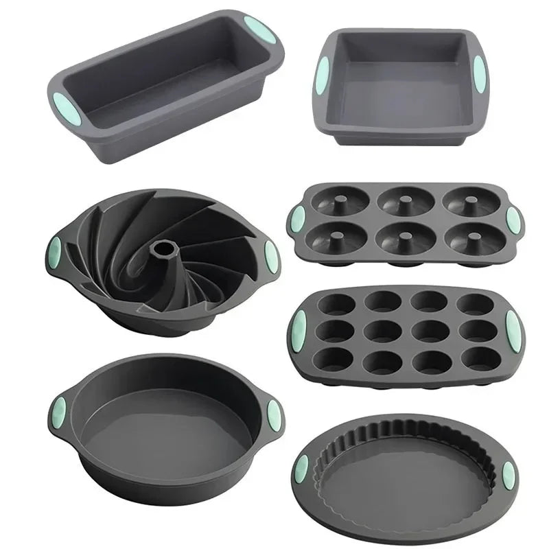 Rynx | 3D Silicone Bread and Muffin Mold Set - Heat Resistant, Non-Stick Kitchen Bakeware for Cakes and Pastries