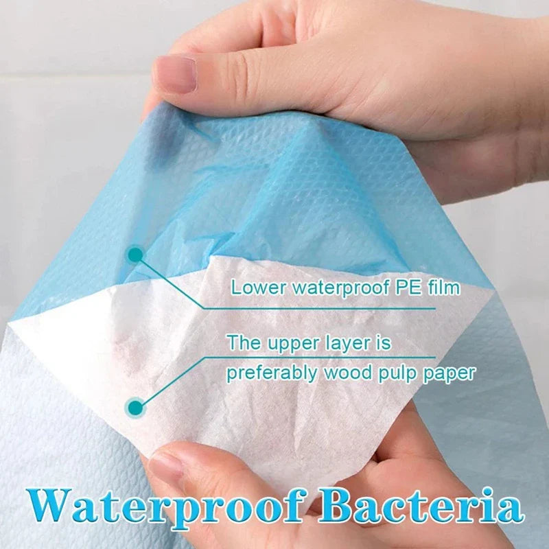 Rynx | 10PC Disposable Paper Toilet Seat Covers: Biodegradable Camping Bathroom Accessory - Travel Toilet Mat Protector Cushions
