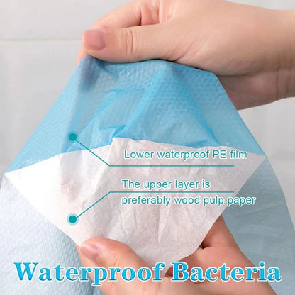 Rynx | 10PC Disposable Paper Toilet Seat Covers: Biodegradable Camping Bathroom Accessory - Travel Toilet Mat Protector Cushions