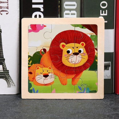 Rynx | Animal Adventure Wooden Tangram Puzzle Set - Creative Learning Toy for Children