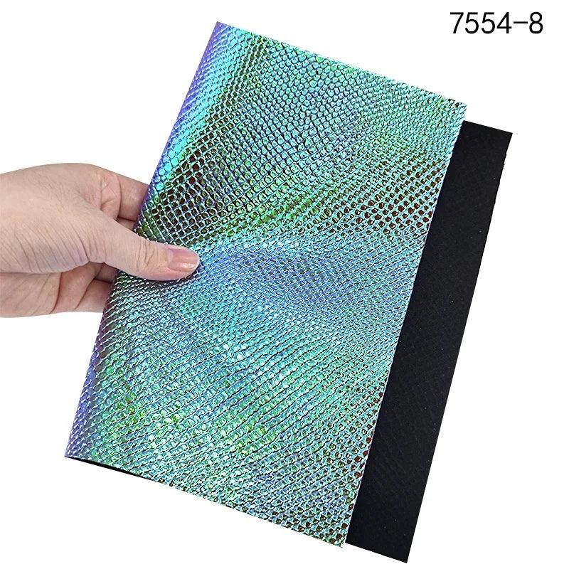 Rynx | Iridescent Python Scale Holographic PU Fabric - Unleash Your Creative Potential