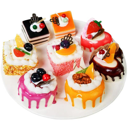 Rynx | Playful Set of 6 Colorful PU Foam Cake Magnets for Creative Home Styling and Photography