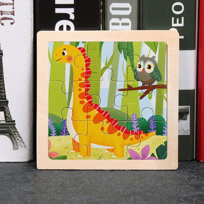 Rynx | Animal Adventure Wooden Tangram Puzzle Set - Creative Learning Toy for Children