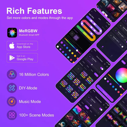 Rynx | - LED RGB strip - Neon ambiance - Music synchronization - USB - TV and bedroom decoration