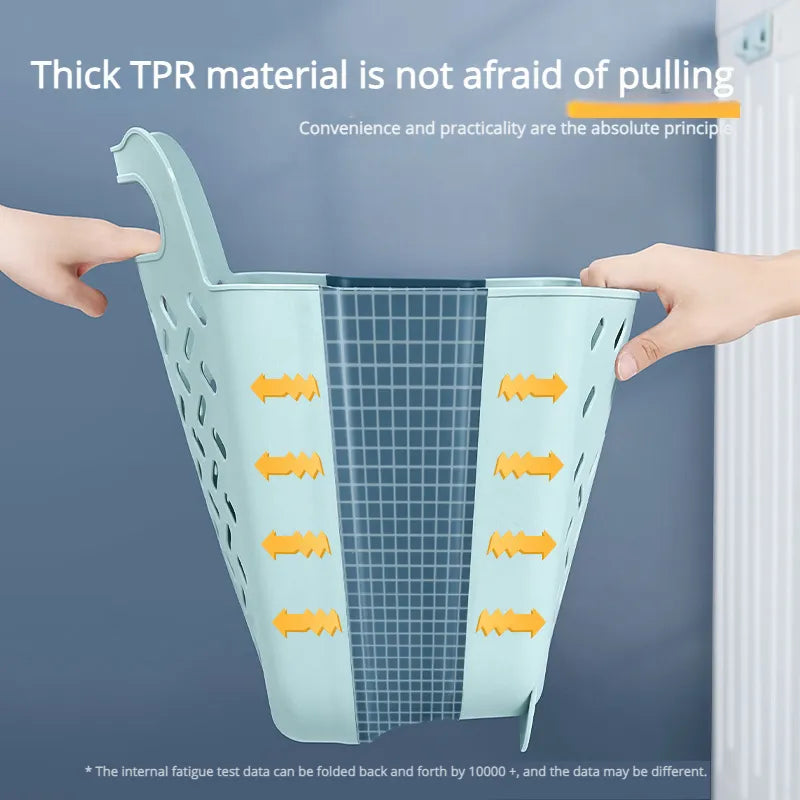Rynx | Space-Saving Wall-Mounted Folding Laundry Basket - Your Household Laundry and Bathroom Organizer