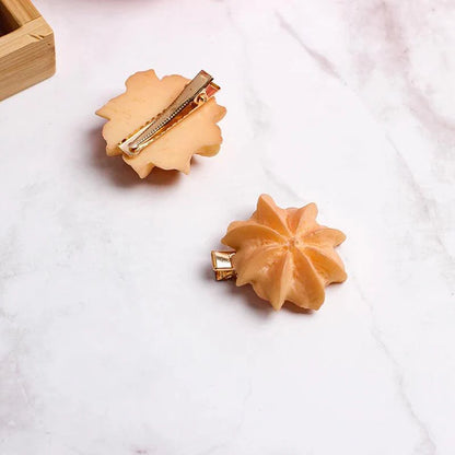 Rynx | 5-piece DIY hairpin set with cute food theme - Cute hamburger, chips, and cookie designs for kids