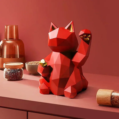 Rynx | Nordic Minimalism Geometry Lucky Cat Statues