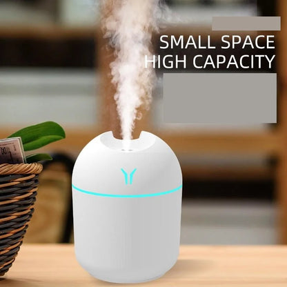 Rynx | 250ML USB Mini Air Humidifier - Ultrasonic Aroma Essential Oil Diffuser with LED Lamp for Home and Car