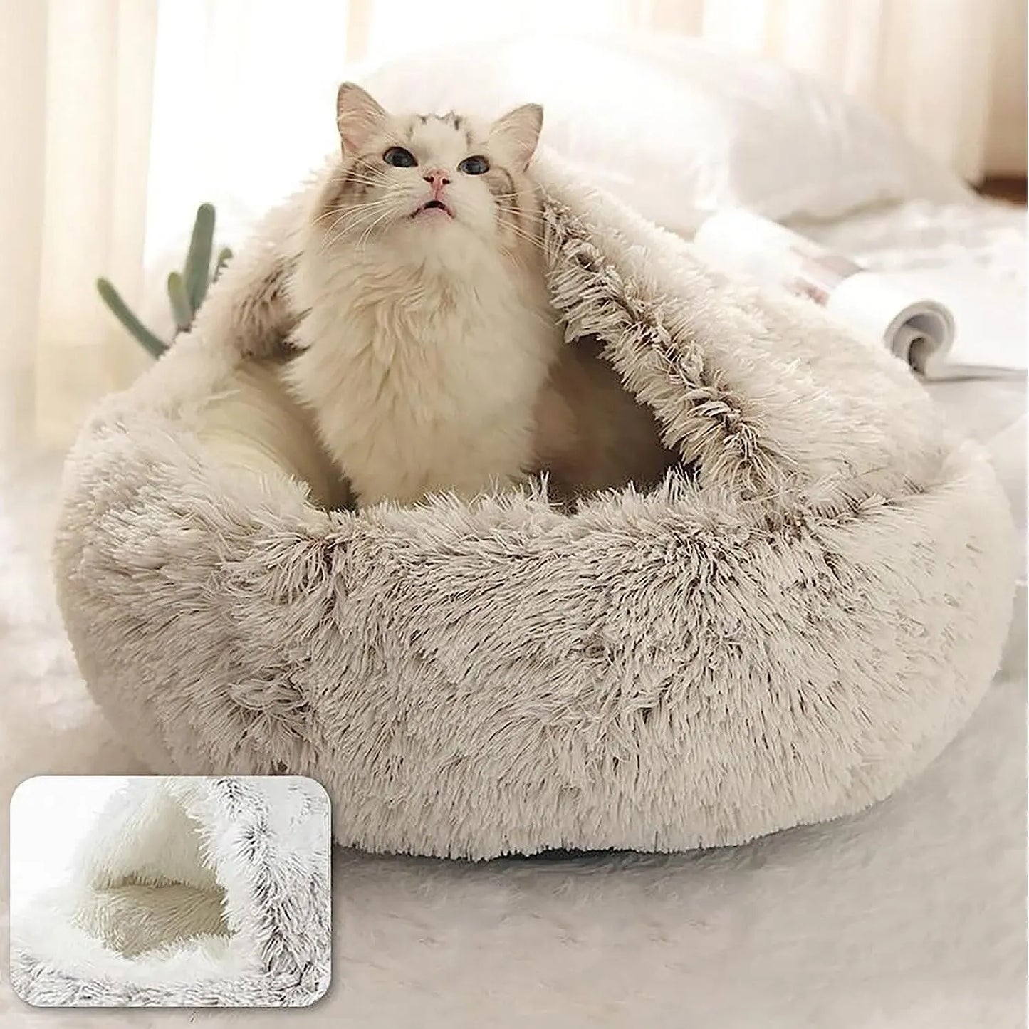 Rynx | Cozynest | Cat bed | Soft plush | 2-In-1 sleeping bag | Security
