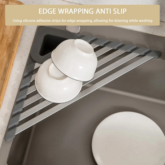 Rynx | Sink Mounted Triangle Drainage Rack Kitchen Storage Shelf
