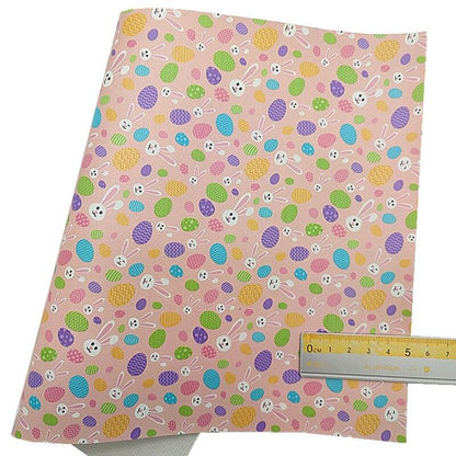 Rynx | Spring Rabbit & Flower Faux Leather Craft Kit - Bright Prints for Creative DIY Projects