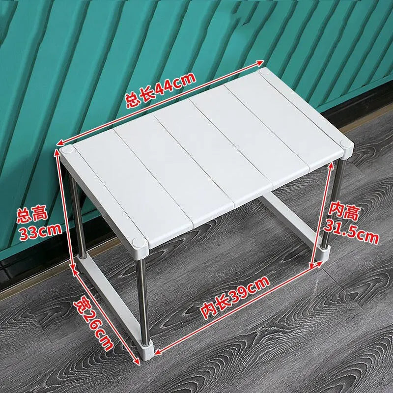 Rynx | Stackable Storage Rack - Wardrobe Layered Partition Rack for Closet Sorting, Telescopic Sink Holder, and Wardrobe Clothing Organization Shelves