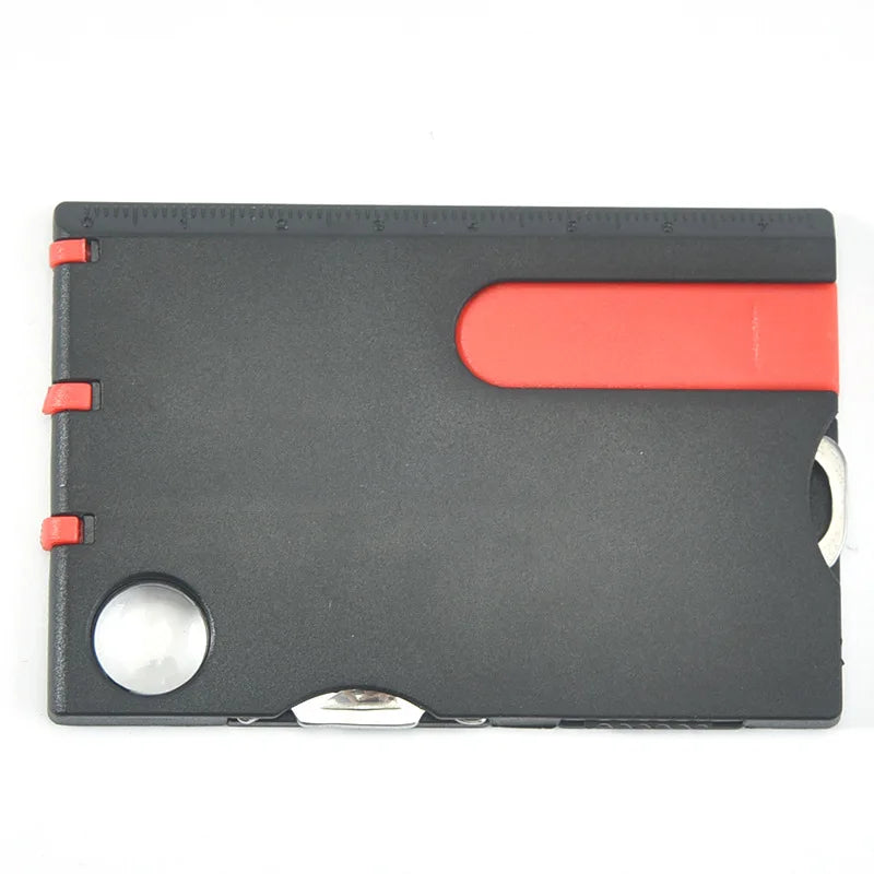 Rynx | 10 in 1 Pocket Credit Card Multi-Tool - Portable Outdoor Survival Gear for Camping and Hiking, Compact Card Tool Kit