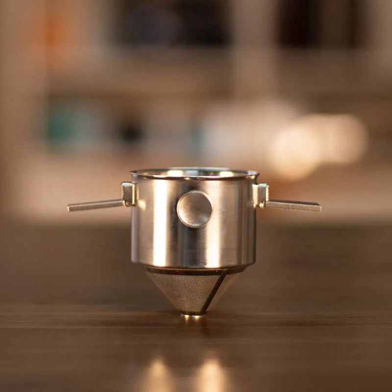 Rynx | 304 Stainless Steel Hanging Ear Coffee Filter Cup - Portable Hand Flush Filter with Filter Paper, Filter-free Funnel Coffee Utensils