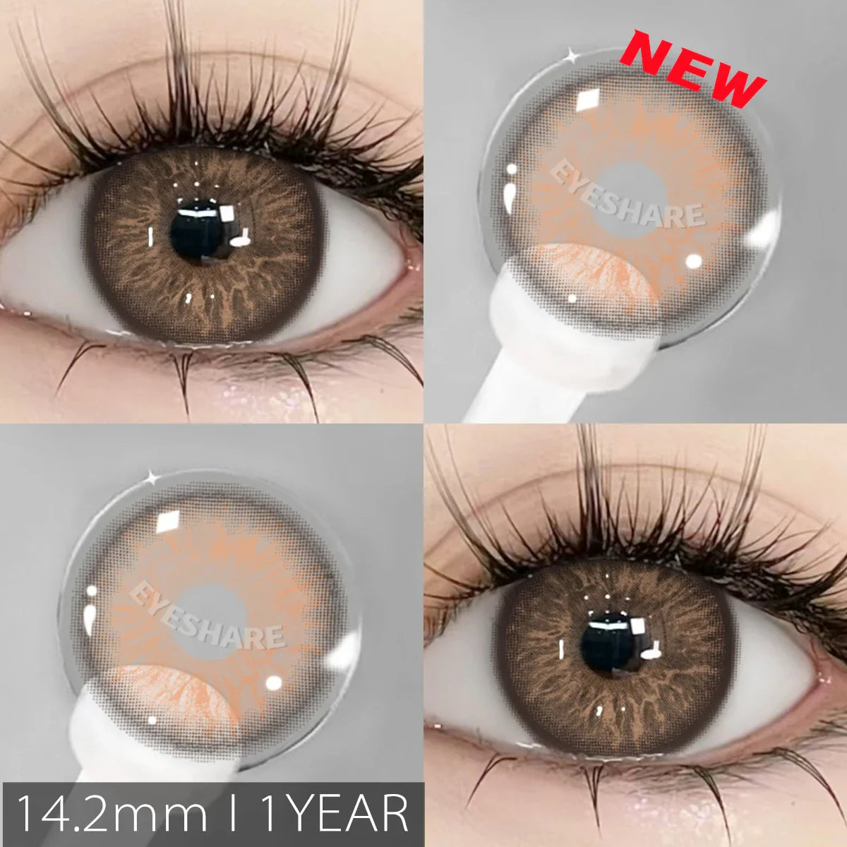 Rynx | New natural colors contact lenses for the eyes 2pcs./1pair colored beautiful pupil color lenses yearly brown eyes contact