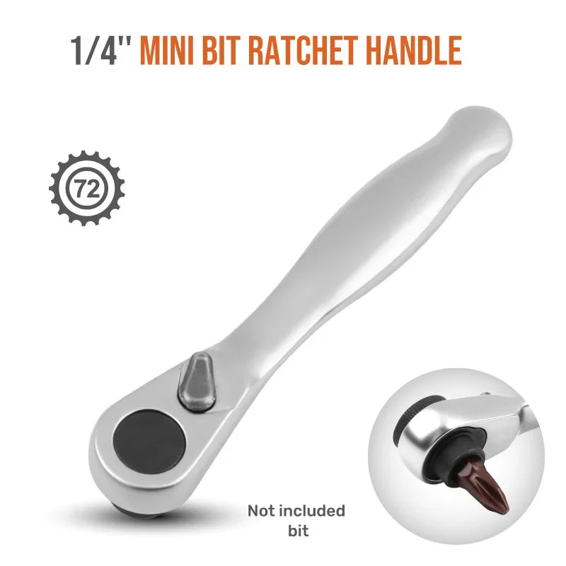 Rynx | Mini Treble 1/4 Ratchet Wrench Set | Double-Ended Quick Socket Screwdriver Hex Torque Wrenches Spanner