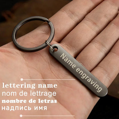 Rynx | Customized Keychain with Personalized Name and Phone Number - Perfect Gift for Boyfriend, Car Keyring Accessory