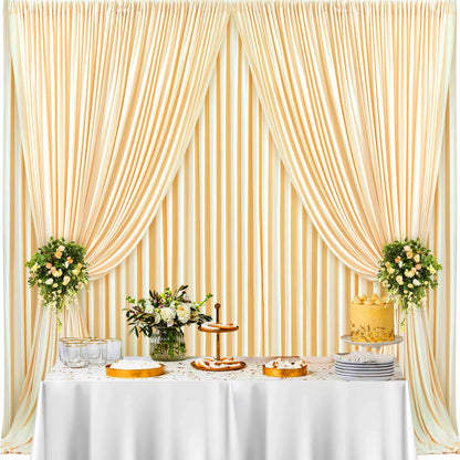 Rynx | 2PCS Sage Green Background Curtain for Party Wedding Wrinkle-free Photo Curtain Background Drapes Fabric Decoration for Baby Shower