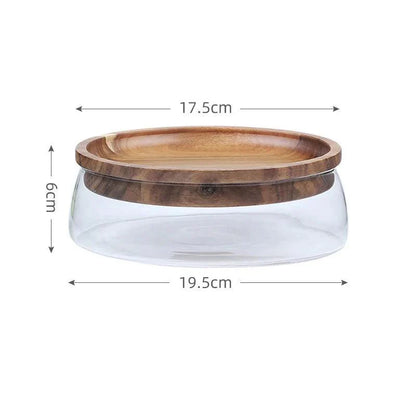 Rynx | Stylish eco-friendly glass storage jars with acacia wood lids for chic kitchen organization