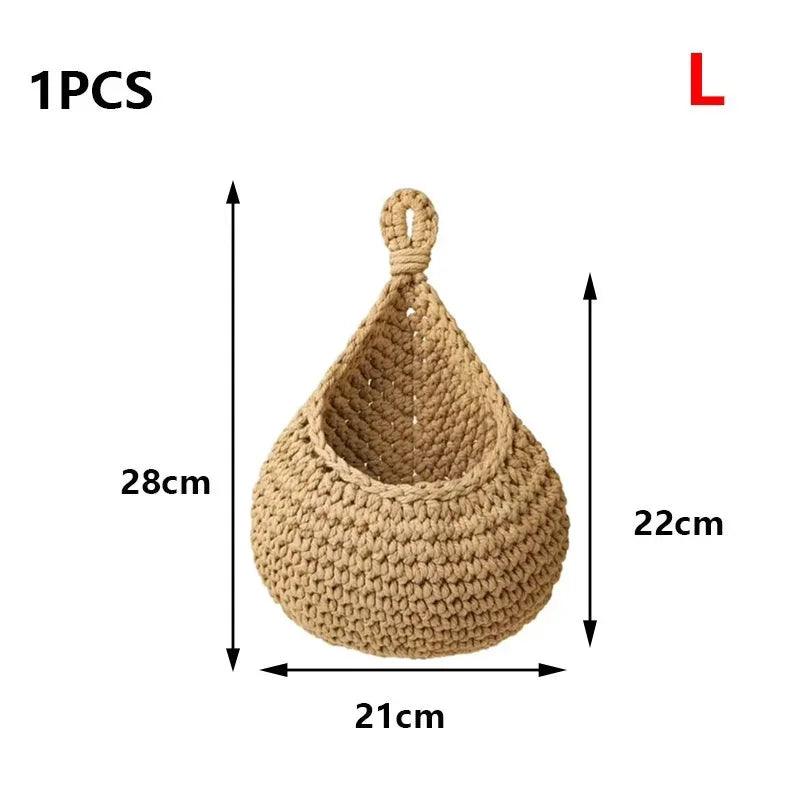 Rynx | Sustainable Bohemian Jute Rope Hanging Basket for Elegant Fruit Presentation