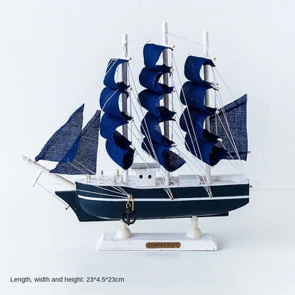 RYNX | New Wooden Sailing Boat Model Office Living Room Decoration Craft Nautical Decoration Creative Model Home Decor Birthday Gift