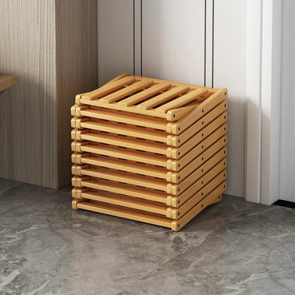 Rynx | Elegant expandable shoe rack made of bamboo with customizable shelf options